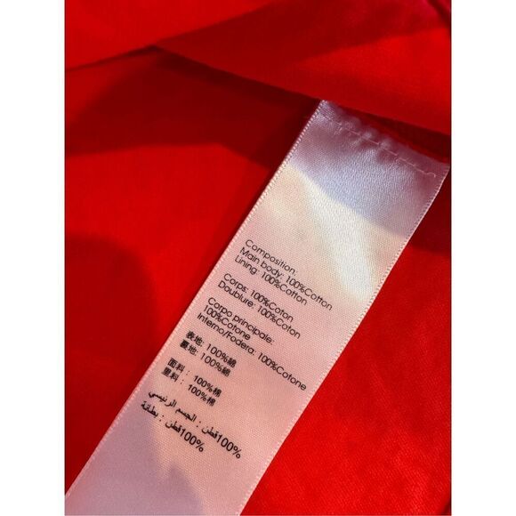 3.1 Phillip Lim Red Cotton Asymmetrical Peplum Top Size 4 $550 RTR - Picture 8 of 8